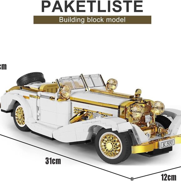 Classic Vintage Car K500 Model Vehicle Brick Set MOULDKING 10003 LEGO compatible - Picture 4 of 6